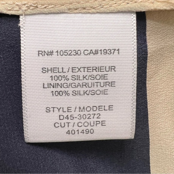 Joie Black & Tan Striped Scoop Neck Tunic Sleeveless Silk Blouse - Picture 11 of 11